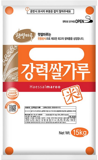 강력쌀가루, 1개, 15kg