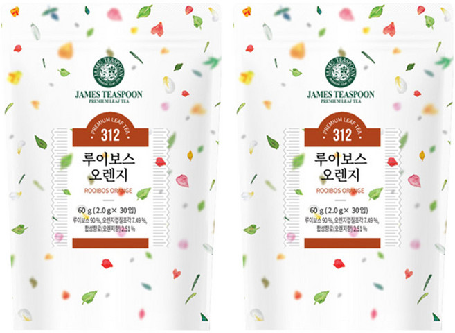 제임스티스푼 루이보스 오렌지 차, 2g, 30개입, 2개