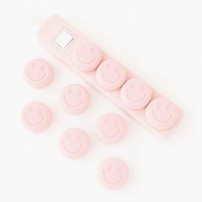 주식회사아텍스 국산 실리콘 콘센트 안전커버, 10개, 연분홍