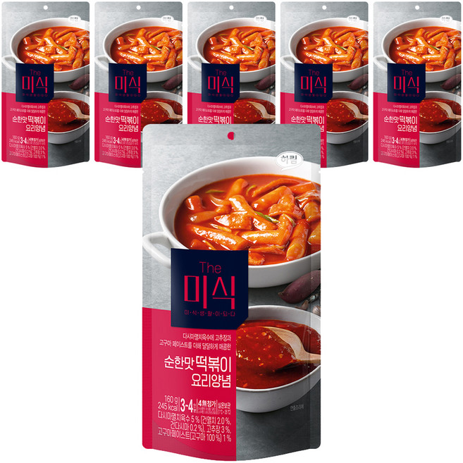 더미식 순한맛 떡볶이 양념, 160g, 6개