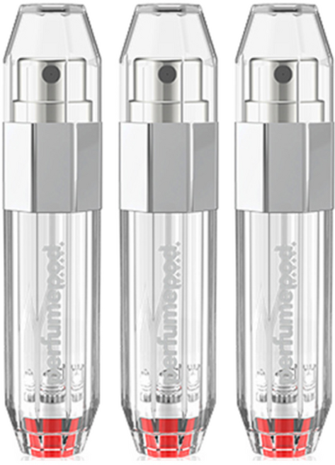 트라발로 퍼퓸팟 크리스탈 펌핑식 충전 휴대용 향수공병 5ml, 실버, 3개