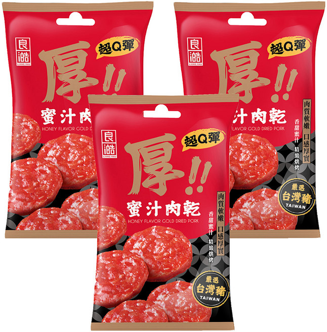 良澔 蜜汁豬肉乾, 36g, 3包