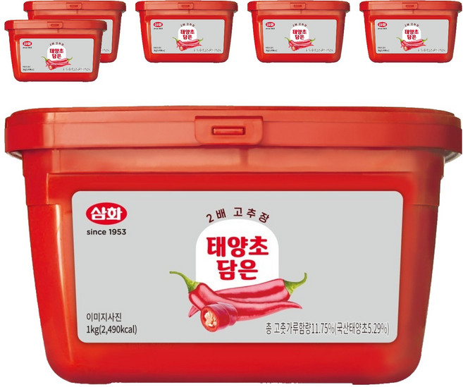 삼화식품 태양초 담은 2배 고추장, 1kg, 6개