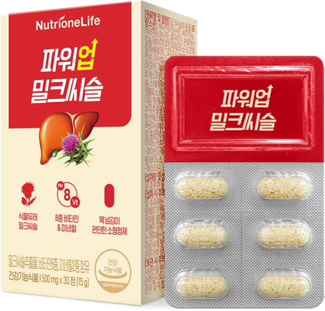 뉴트리원 파워업 밀크씨슬 15g, 30정, 1개