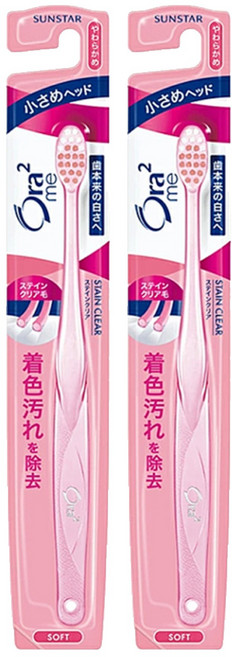 Ora2 愛樂齒 強力去污軟毛牙刷 顏色隨機, 1入, 2支