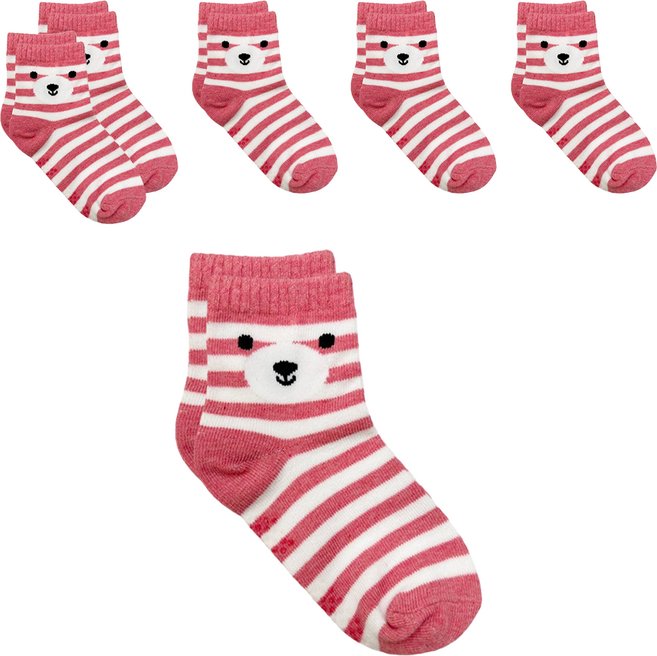 B.V.D. 兒童款 1/2襪 熊熊 Set 6雙入