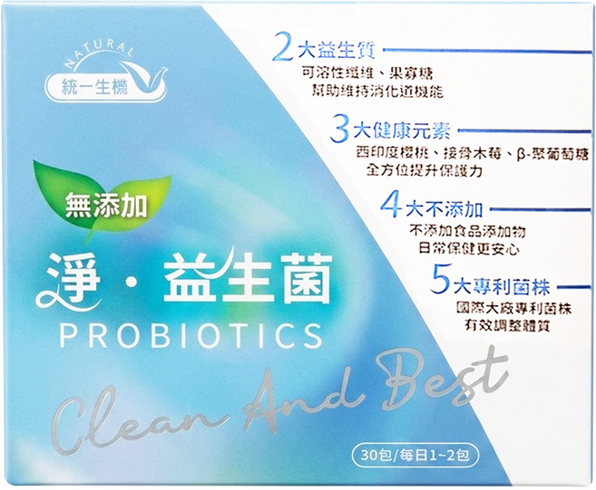 統一生機 淨 益生菌, 30包, 1盒