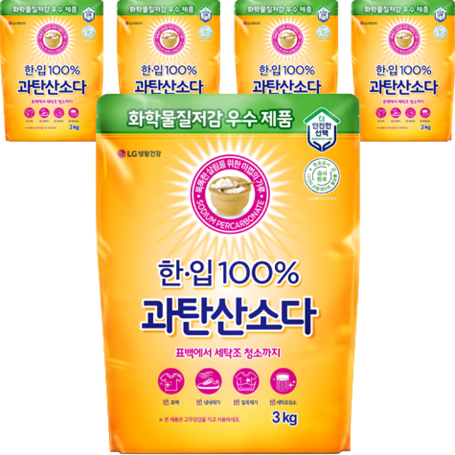 한입 100% 과탄산소다, 3kg, 5개