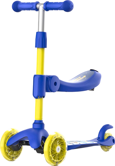 SPIN MASTER 汪汪隊立大功 兒童騎滑二合一重力轉向三輪滑板車, 阿奇 藍色, 1個