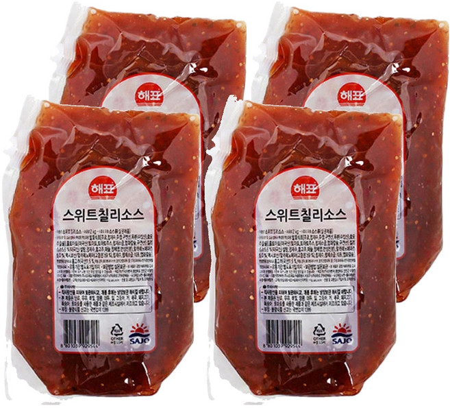 해표 스위트 칠리소스, 2kg, 4개