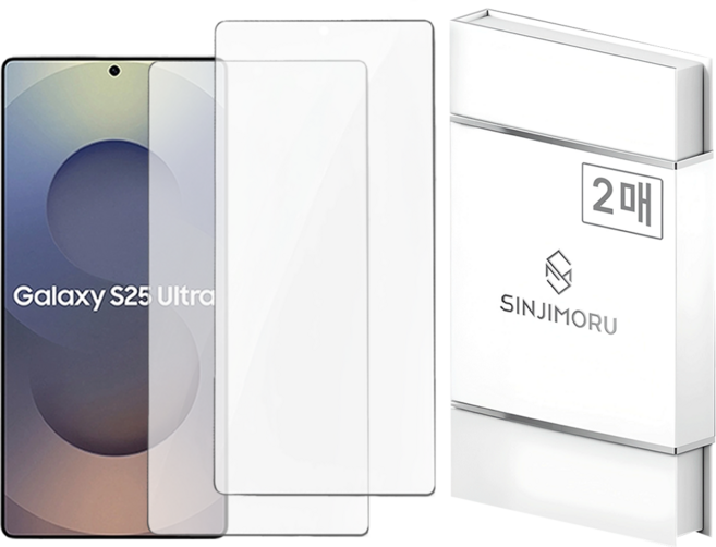 SINJIMORU 手機 鋼化玻璃 螢幕保護貼 Galaxy S25 Ultra 全覆蓋 曲面 2片組