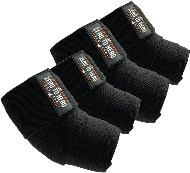 제로투히어로 히어로 헬스 팔꿈치보호대 타입2, 2세트, BLACK