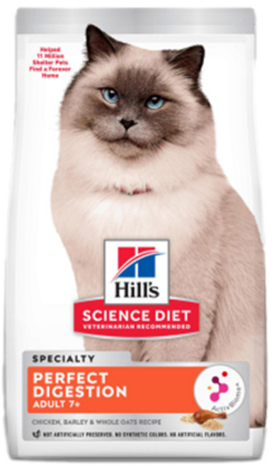 힐스 어덜트용 고양이 사이언스 다이어트 퍼펙트 다이제스천 7 플러스 사료, 닭, 1.59kg, 1개