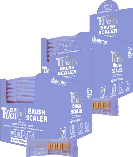 뉴트리오 강아지 티덴 브러쉬 덴탈껌 50p, 눈&눈물케어, 400g, 2개