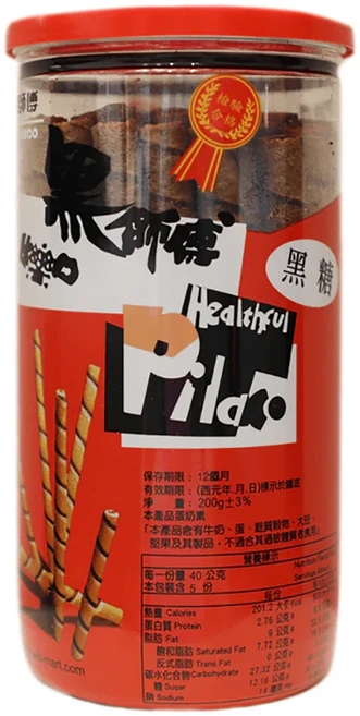 Healthful 黑師傅 捲心酥 黑糖, 200g, 1罐