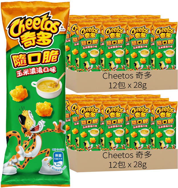 Cheetos 奇多 隨口脆 玉米濃湯口味, 28g, 24包