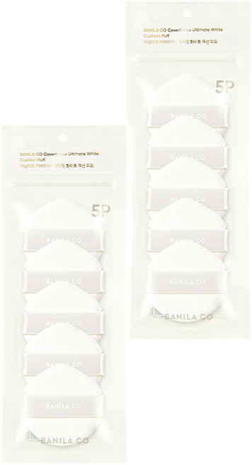 바닐라코 커버리셔스 얼티밋 화이트 쿠션 퍼프, 10개, 혼합색상