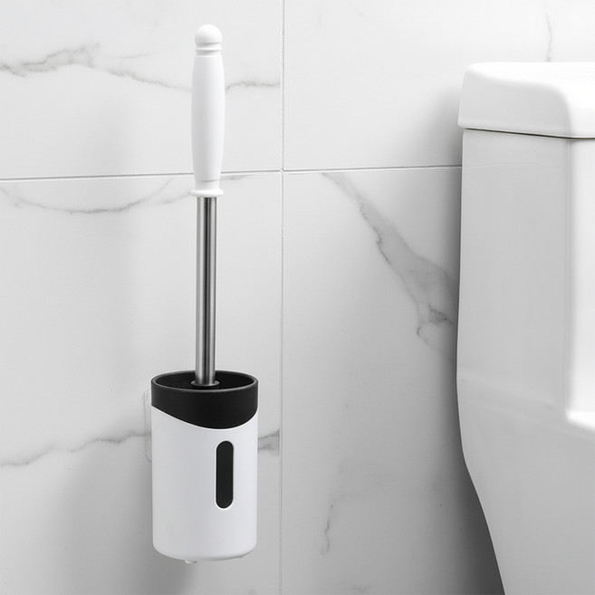 벽걸이 스테인리스 변기솔, 화이트, 2개