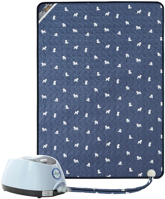 HanilMedical 프리미엄 워셔블 온수매트 비숑 네이비, 더블(140 x 200 cm)