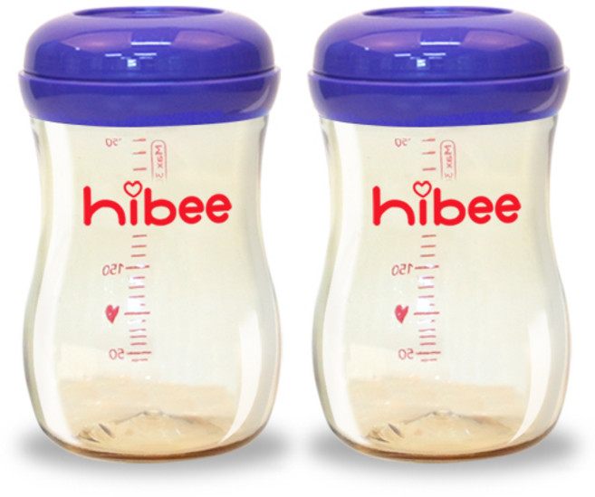 하이비 PPSU 노꼭지 젖병 트윈팩, 퍼플, 300ml, 2개