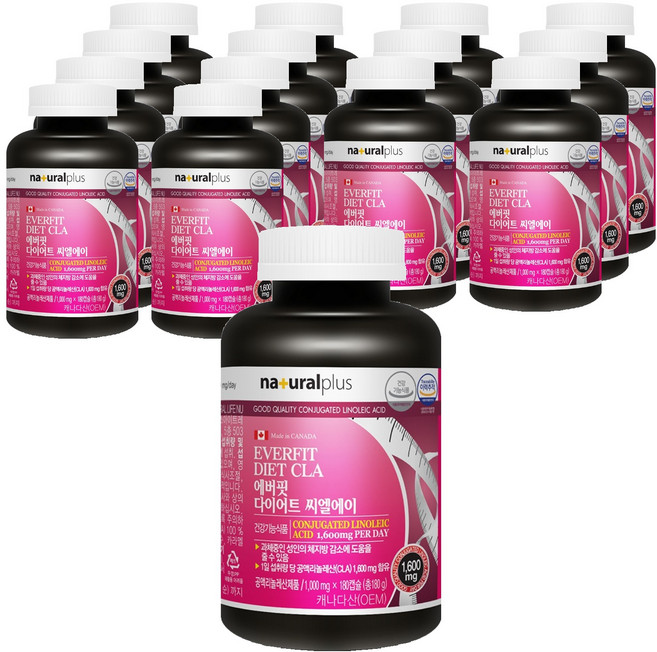 내츄럴플러스 에버핏 다이어트 씨엘에이, 180정, 15개
