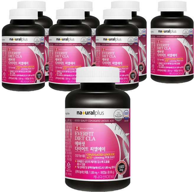 내츄럴플러스 에버핏 다이어트 씨엘에이, 180정, 8개