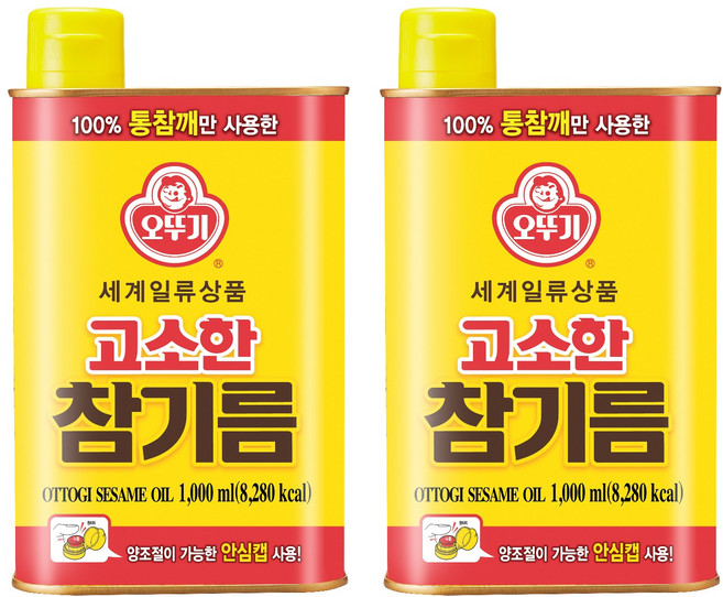 오뚜기 참기름, 1L, 2개
