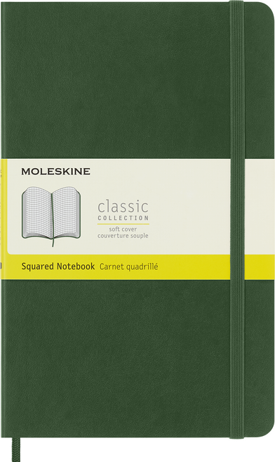 MOLESKINE 經典筆記本 軟質封面 方格 大尺寸, 香桃木綠, 1個