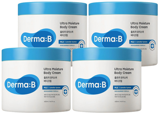 Derma B 超保濕潤膚霜 香草香, 430ml, 4罐