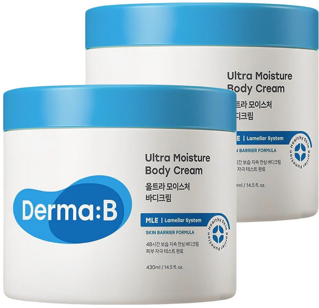 Derma B 超保濕潤膚霜 香草香, 430ml, 2罐