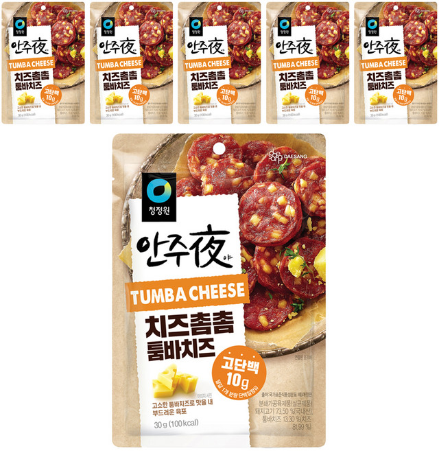 안주야 바로 eat 치즈촘촘 툼바치즈, 30g, 6개