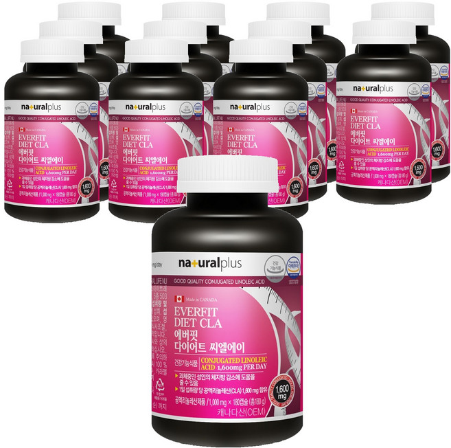 내츄럴플러스 에버핏 다이어트 씨엘에이, 180정, 12개