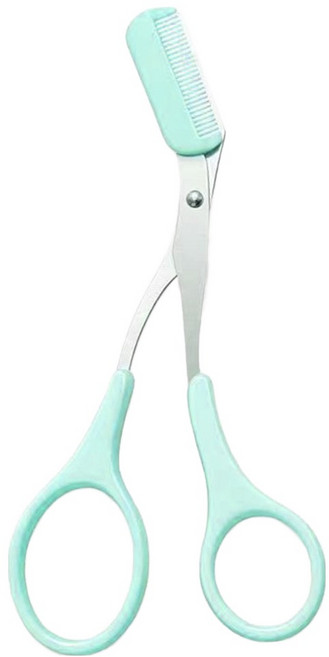 엘로브 빗달린 눈썹 손질 숱가위, 민트, 1개