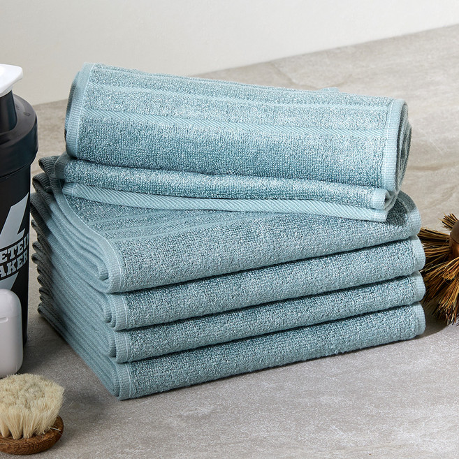 소프트터치 홈트 스포츠타올 20 x 100 cm, 애쉬민트, 5개