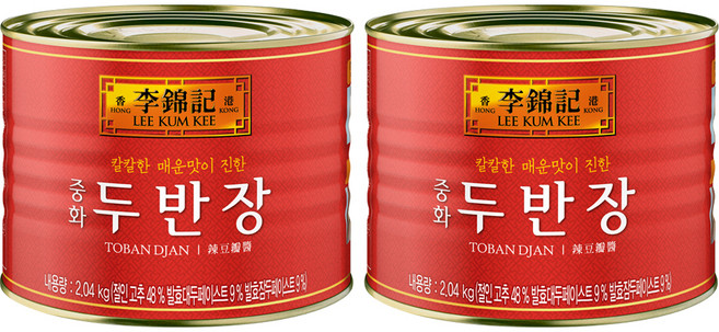 이금기 오뚜기 중화 두반장 2040g, 2.04kg, 2개