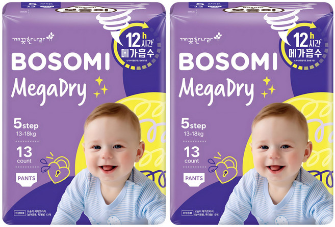 보솜이 메가드라이 팬티형 기저귀 공용, 5단계, 26매