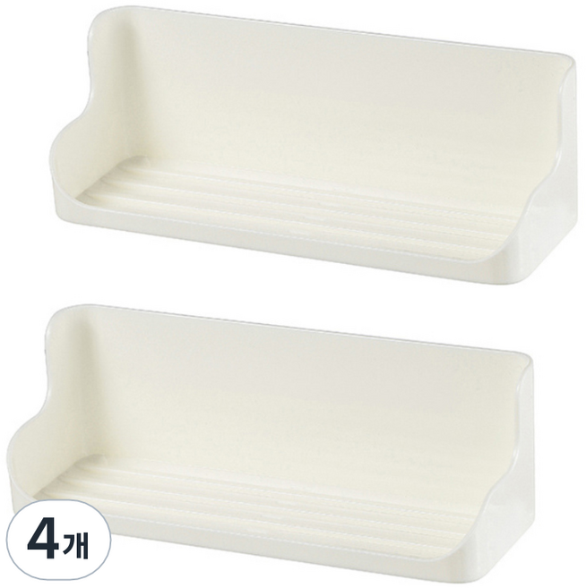 메이크마인 화장실 핸드폰 거치대 무타공 선반 접착식 안경 수납 다용도거치대, 화이트, 4개