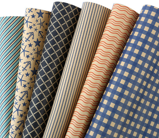 모던앳 크라프트 종이 포장지 6종 세트, 혼합색상, 1세트