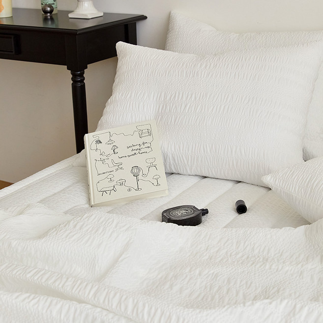 메리제인 셔링시어서커 여름 홑이불, 화이트부케