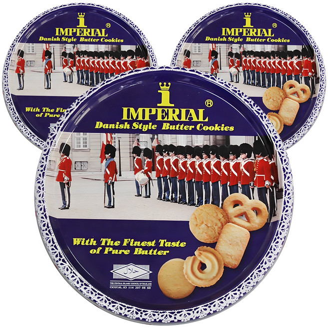 임페리얼쿠키 데니쉬 스타일 버터향, 500g, 3개