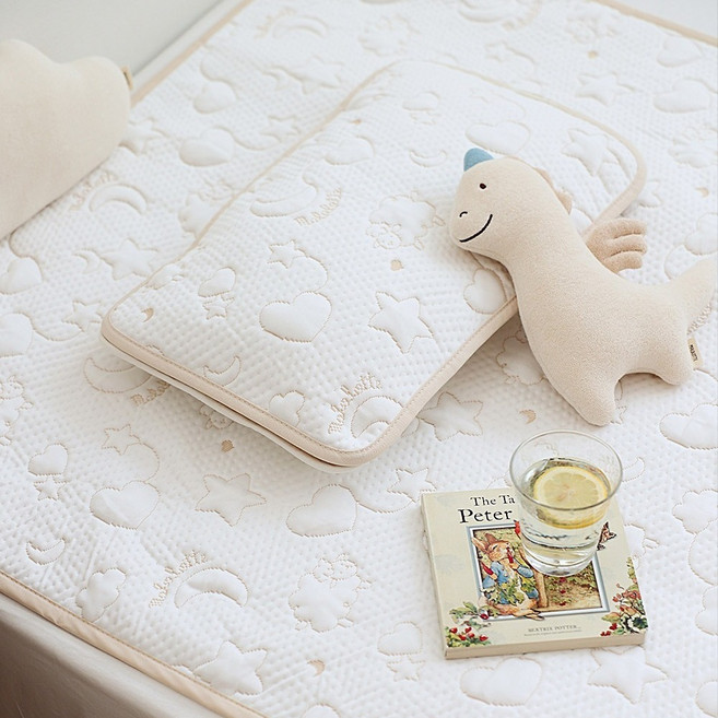 마롤로뜨 신생아용 듀라론 냉감침대패드, 크리미드림