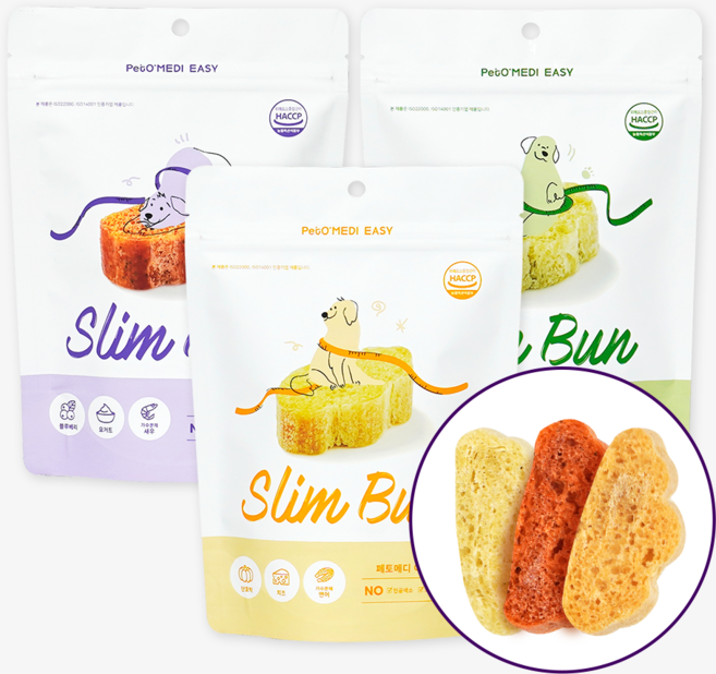 브리지테일 강아지 이지슬림번 다이어트 저칼로리 치석제거 덴탈간식 버라이어티팩 3종 세트, 혼합맛(단호박치즈/시금치고구마/블루베리요거트), 210g, 1세트