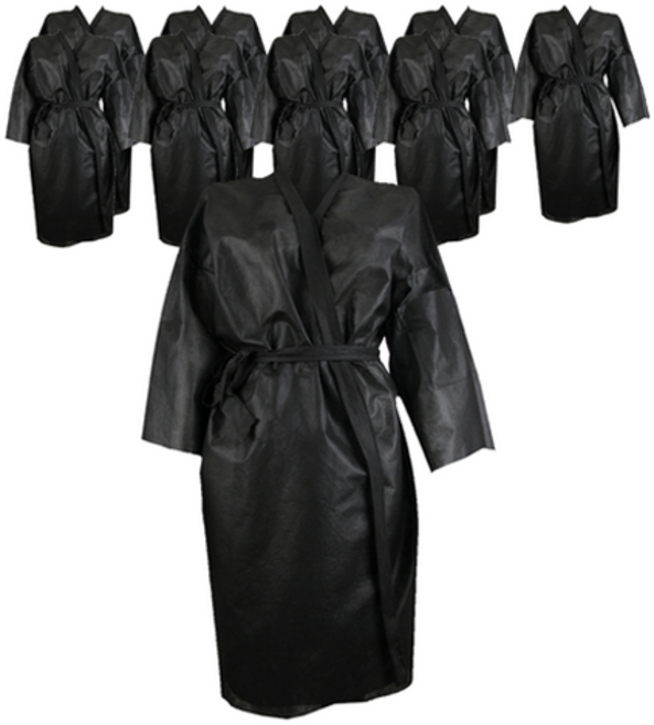 인아름 일회용 부직포 바스 가운 80 x 140 cm, 블랙, 10개