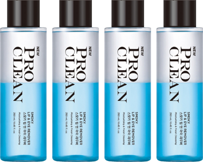 토니모리 프로 클린 스모키 립 앤 아이 리무버, 250ml, 4개