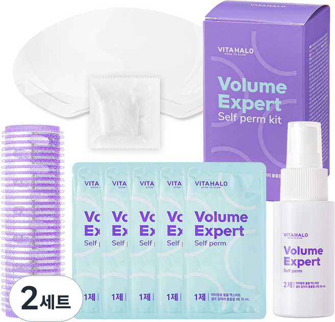 VITAHALO 專家級自助瀏海豐盈燙髮劑 1劑 50ml + 2劑 50ml 套組, 2套, 100ml