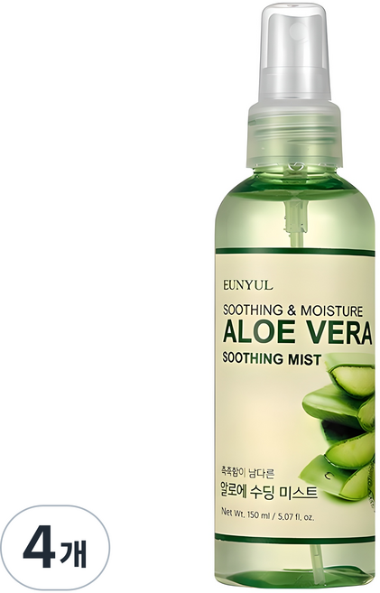 은율 알로에 수딩 미스트, 150ml, 4개