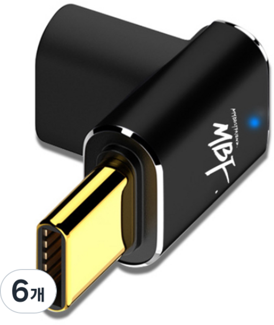 MYBESTFRIEND USB4.0 240W Gen3x2 C(F) to C(M) 向下90度轉接頭, MBF-G3MF05, 6個