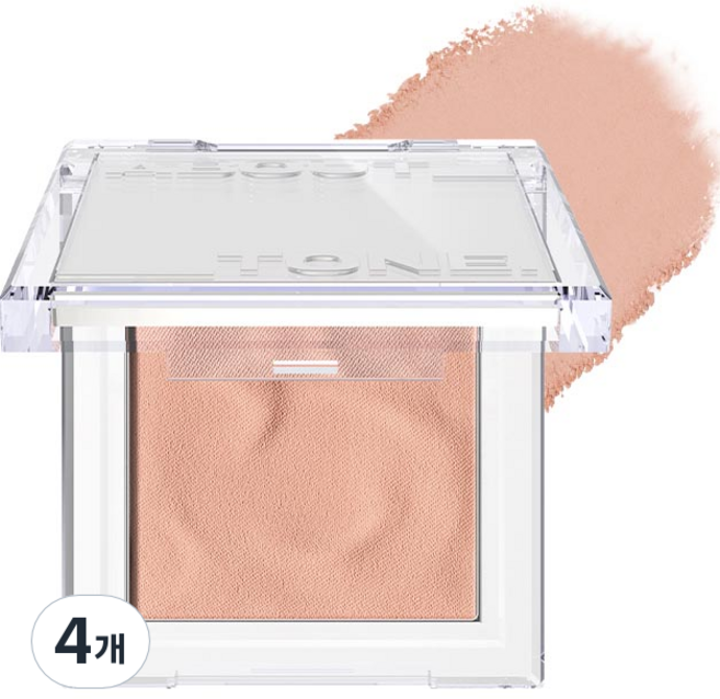 어바웃톤 플러피 웨어 블러셔 4.3g, 01 베일 피치, 4개