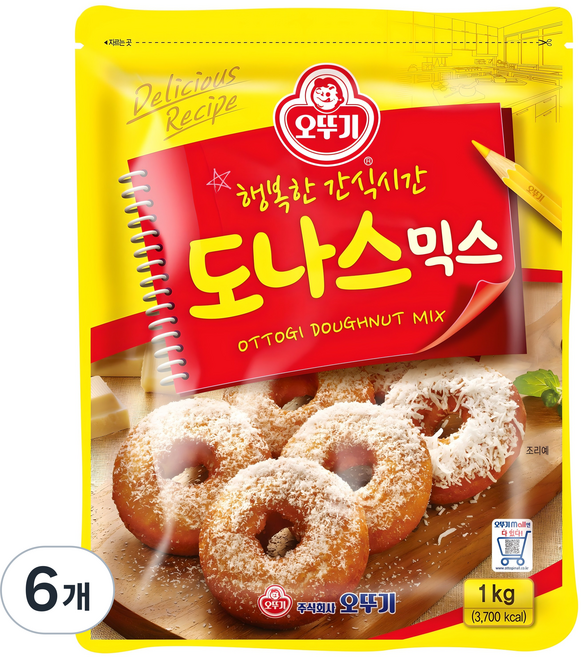 오뚜기 도나스믹스, 1kg, 6개