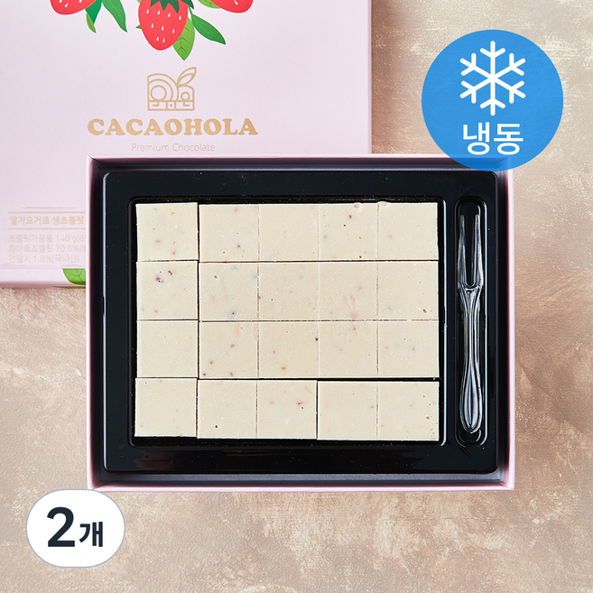 카카올라 딸기요거트 생초콜릿 (냉동), 140g, 2개